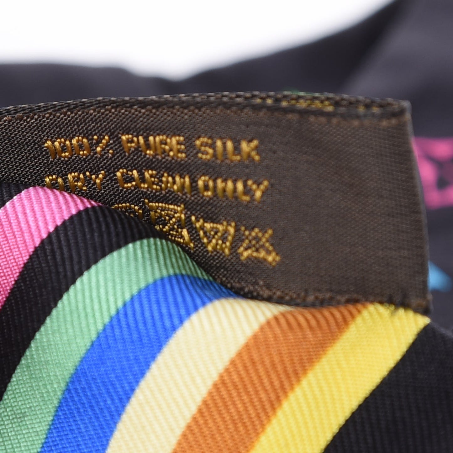 Silk Monogram Multicolor Bandeau Black