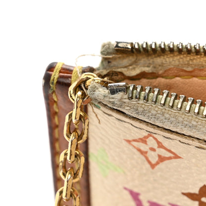 Louis Vuitton Monogram Multicolor Key Pouch White 7 of 8