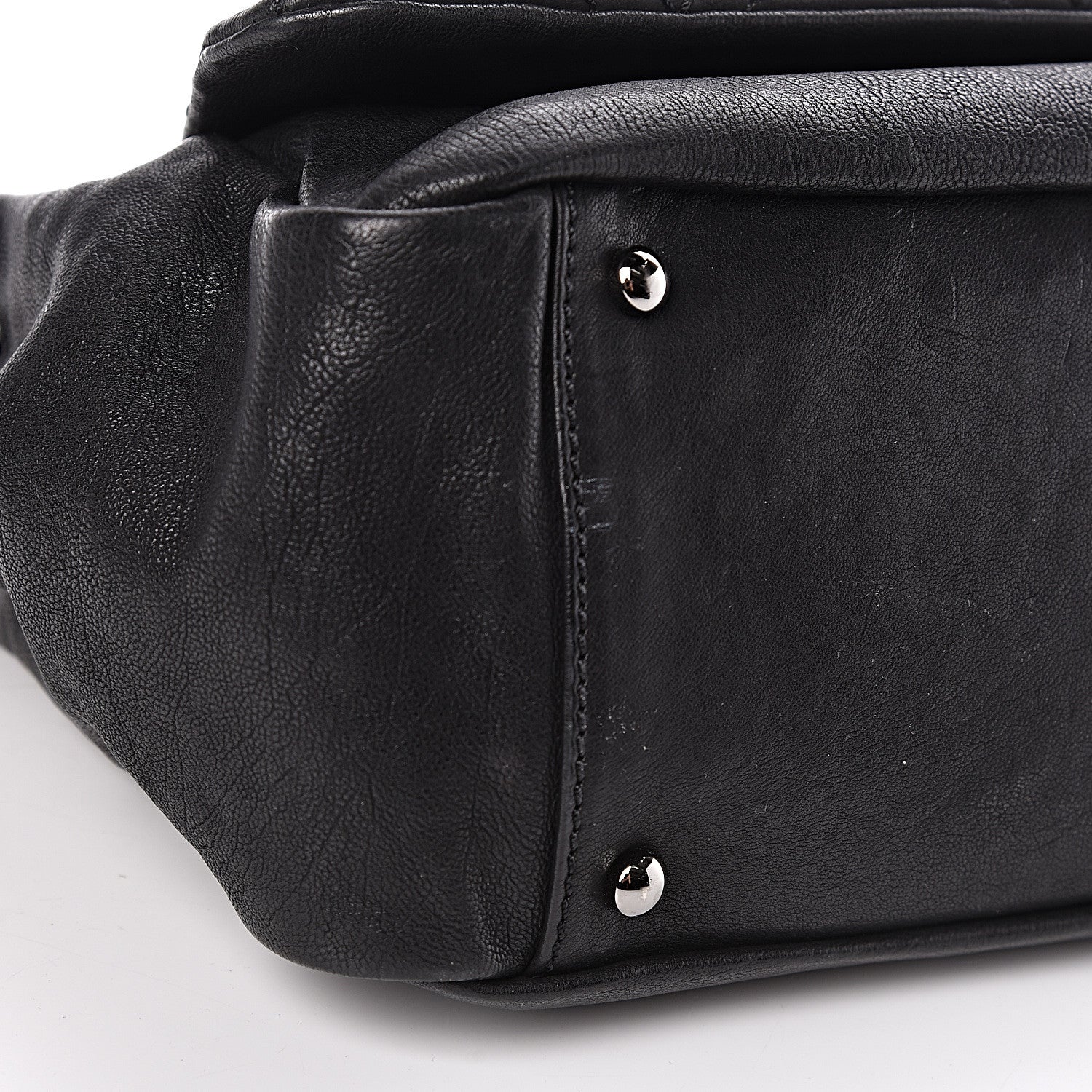 Chanel Calfskin Diamond Stitch Accordion Flap Black 9 of 14