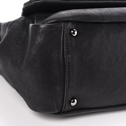Chanel Calfskin Diamond Stitch Accordion Flap Black 9 of 14