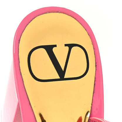 Valentino Garavani Patent One Stud Ankle Strap 90mm Block Heel Pumps 36.5 Feminine Pink 8 of 8