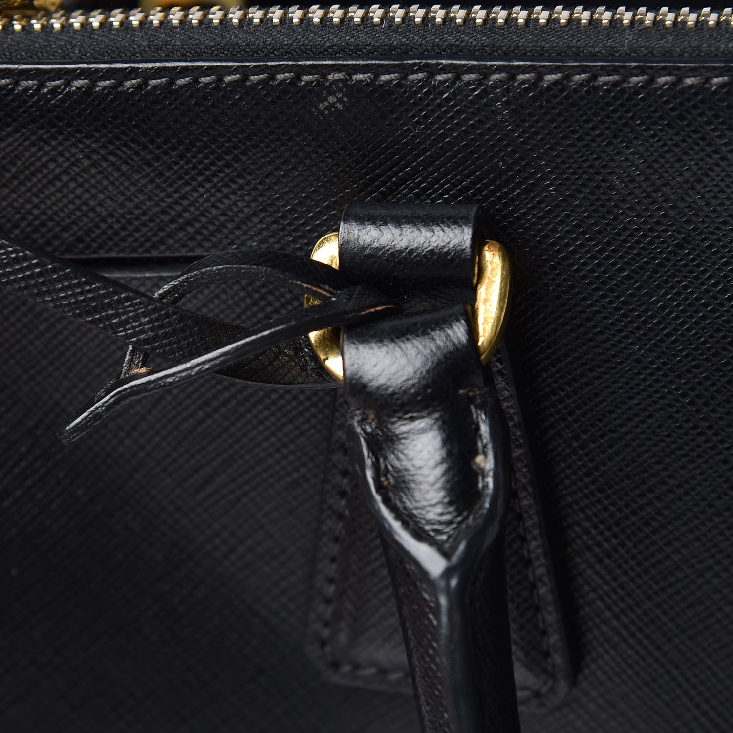 Prada Saffiano Small Galleria Double Zip Tote Black 12 of 14