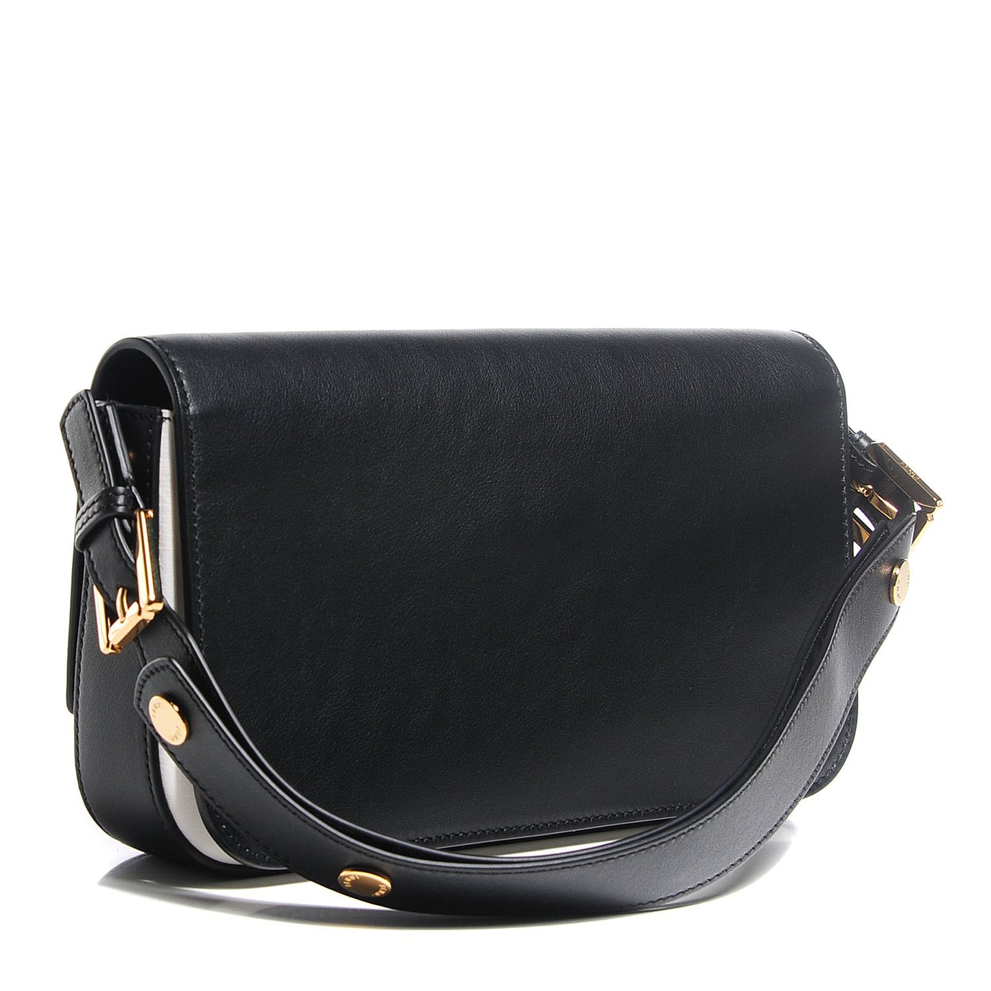 Vitello Dolce Bi-Color 3Baguette Shoulder Bag Black White