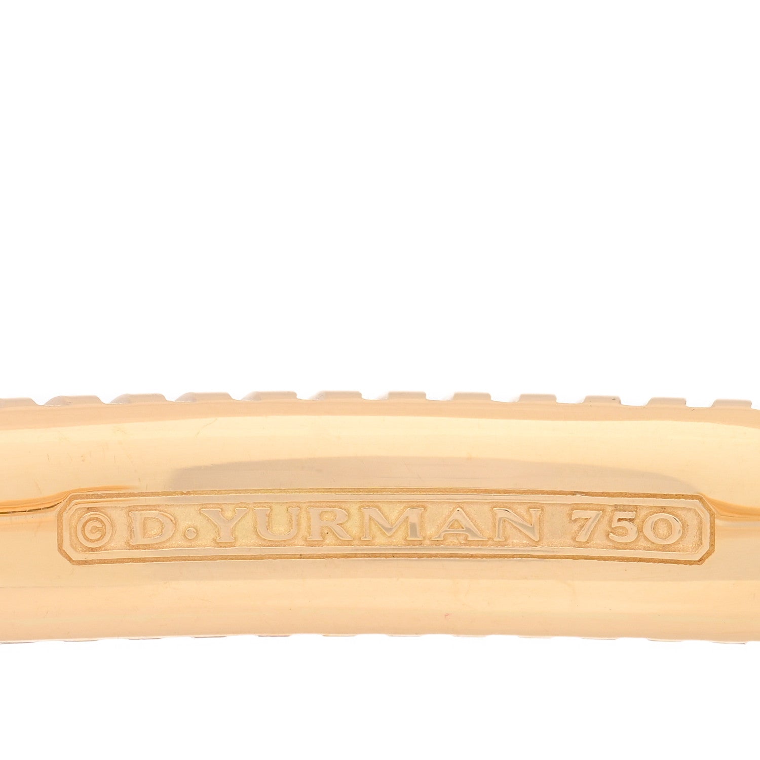 David Yurman 18K Yellow Gold 8mm Chevron Cuff Bracelet 3 of 4