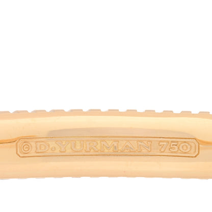 David Yurman 18K Yellow Gold 8mm Chevron Cuff Bracelet 3 of 4