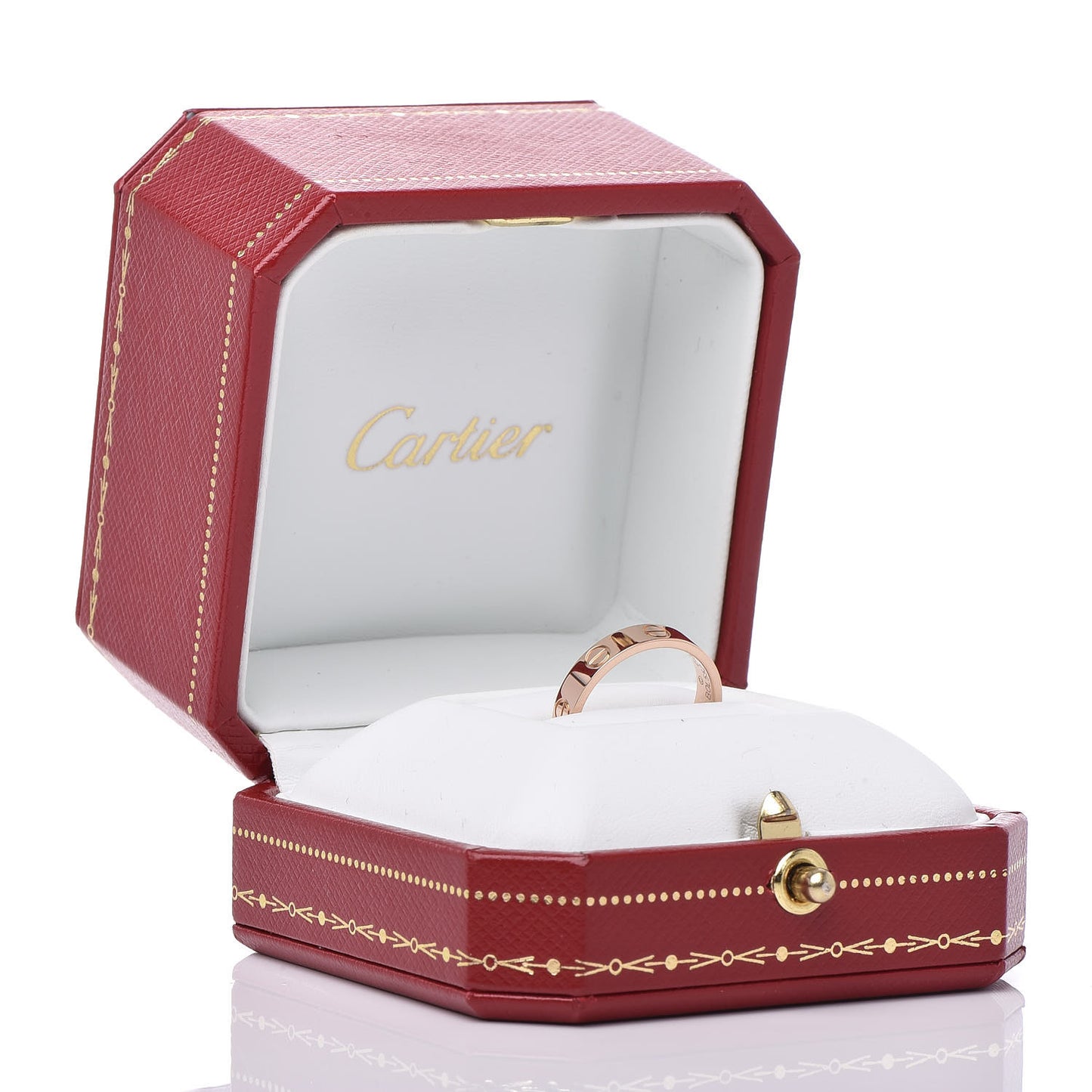 18K Pink Gold 3.5mm LOVE Wedding Band Ring 50 5.25
