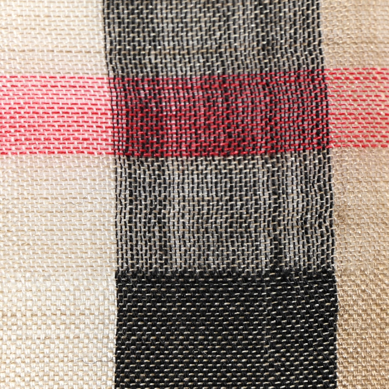 Burberry Wool Silk Gauze Giant Check Lightweight Scarf Archive Beige 8 of 10