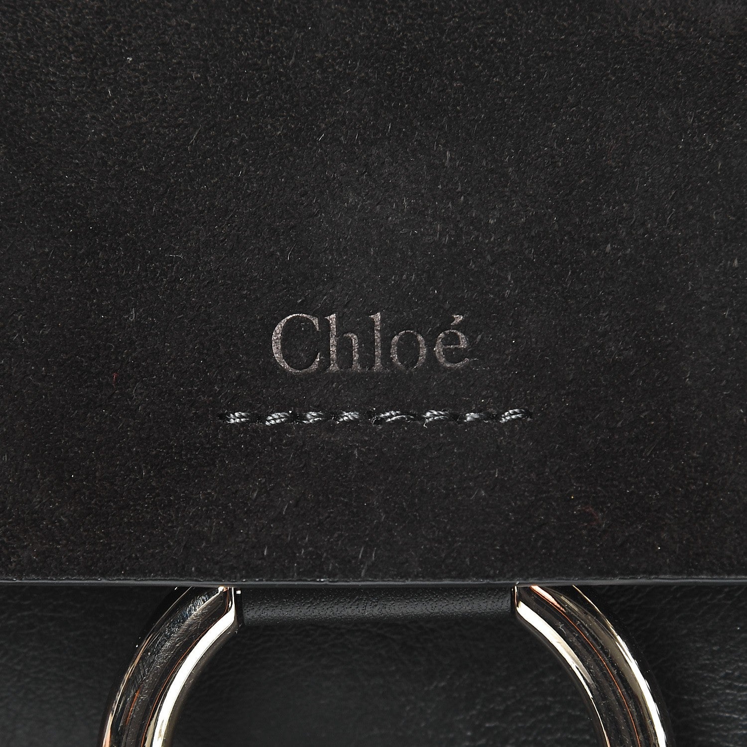 Chloe Suede Calfskin Mini Faye Bracelet Bag Black 6 of 7