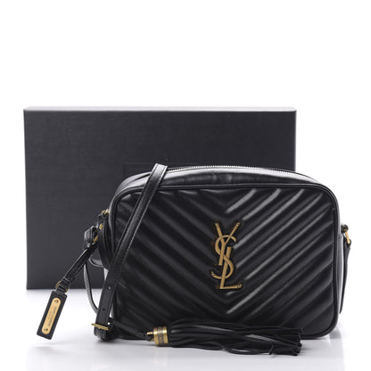 Saint Laurent Calfskin Matelasse Monogram Lou Camera Bag Black 13 of 13