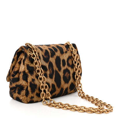 Balenciaga Nylon Monaco Mini Leopard Shoulder Bag Brown 3 of 10
