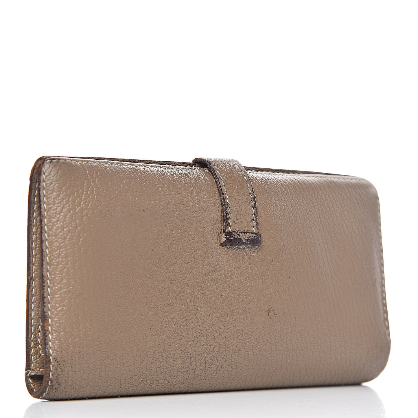 Chevre Mysore Bearn Gusset Wallet Etoupe