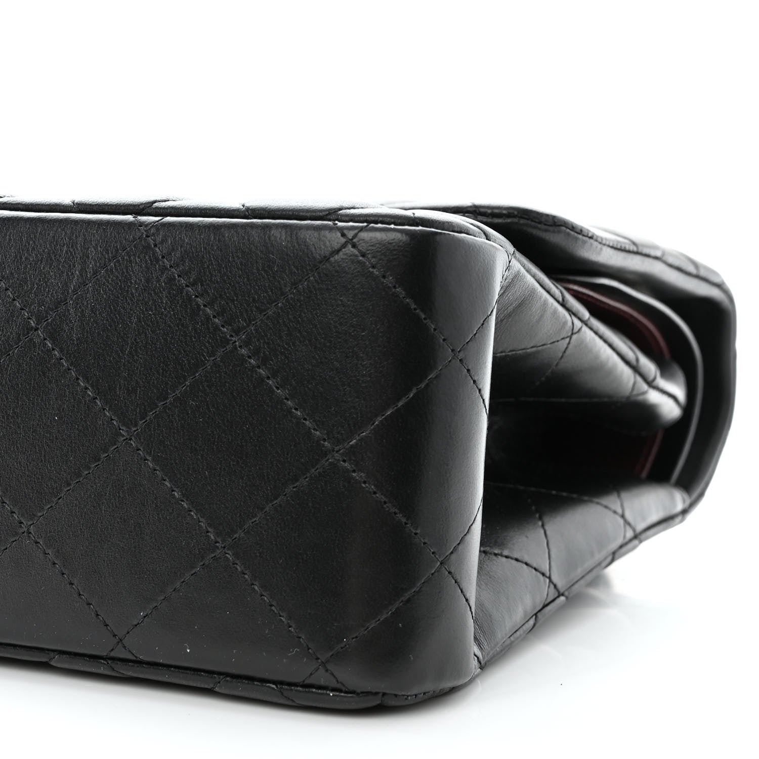 Chanel Lambskin Quilted Jumbo Double Flap Black 10 of 13