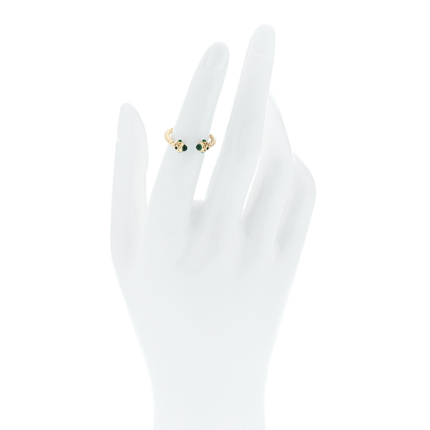 18K Yellow Gold Emerald Renaissance Ring 50 5.25