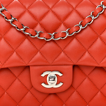 Chanel Lambskin Quilted Medium Double Flap Red 8 of 10