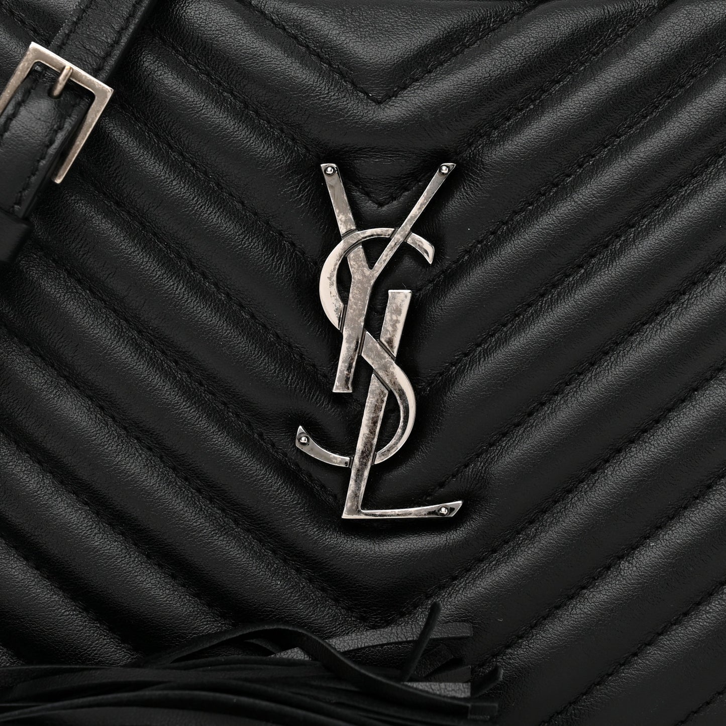 Calfskin Matelasse Monogram Lou Camera Bag Black