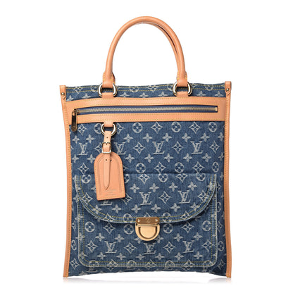 Louis Vuitton Monogram Denim Sac Plat Blue 1 of 10