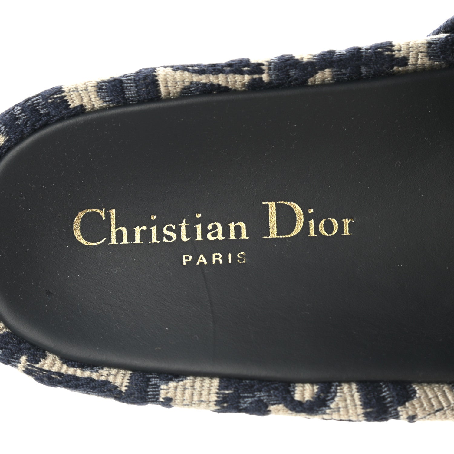 Christian Dior Oblique D-Way Platform Slide Sandals 38 Deep Blue 7 of 9