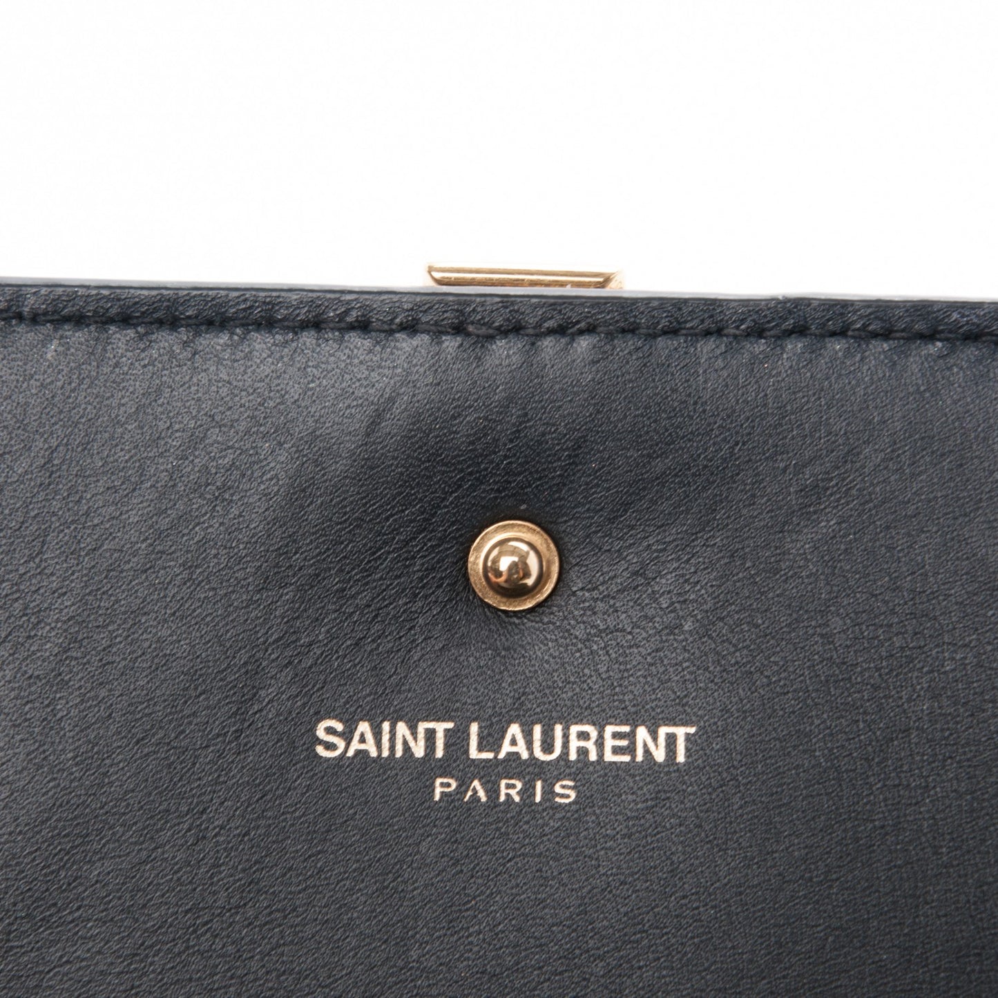 Calfskin Classic Y Chain Wallet Black