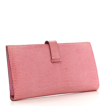 Hermes Lizard Bearn Wallet Pastel Lilac 3 of 7
