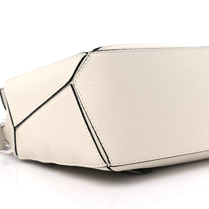 Loewe Grained Calfskin Small Puzzle Bag Soft White 7 of 9