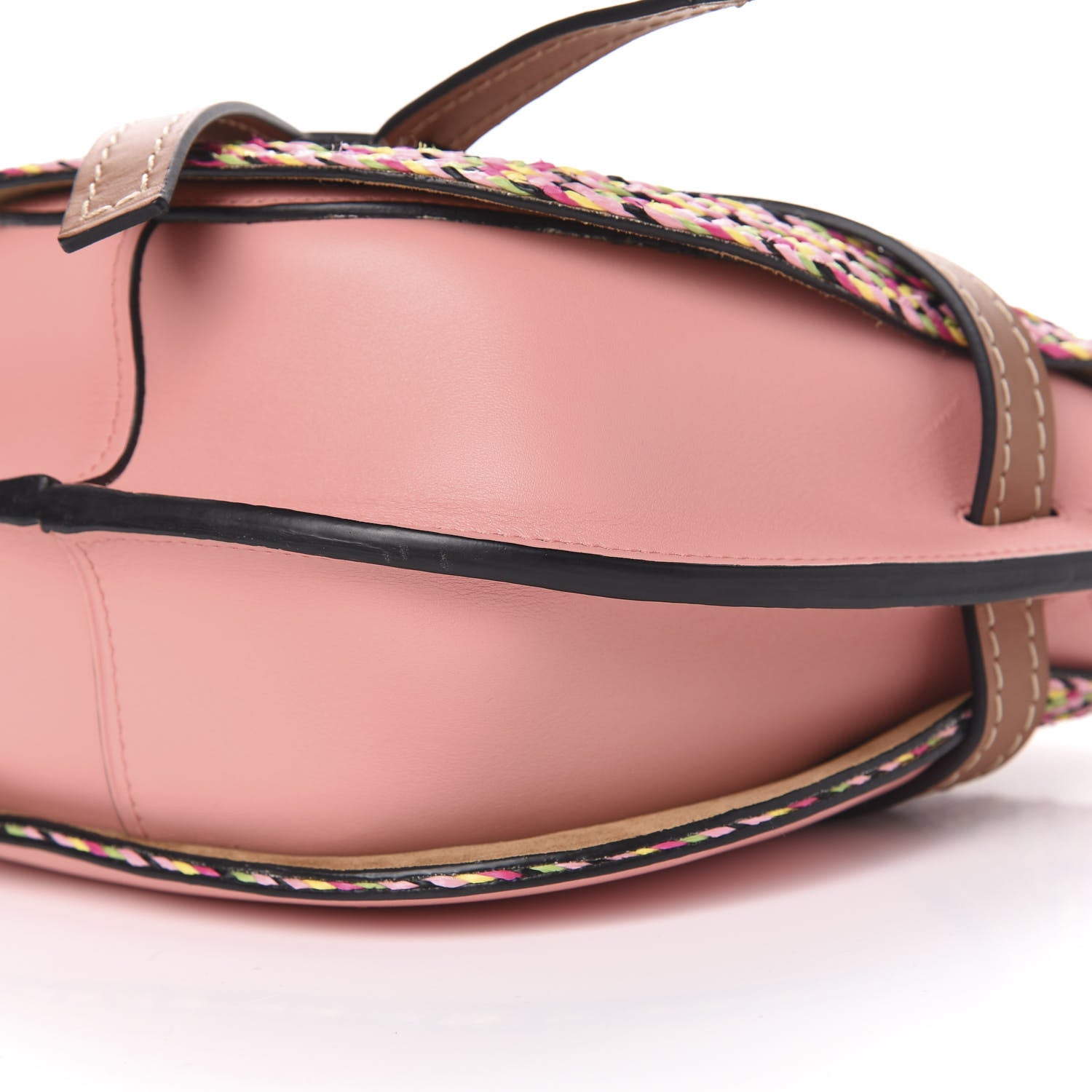 Loewe Calfskin Woven Raffia Small Gate Crossbody Bag Blossom 8 of 9