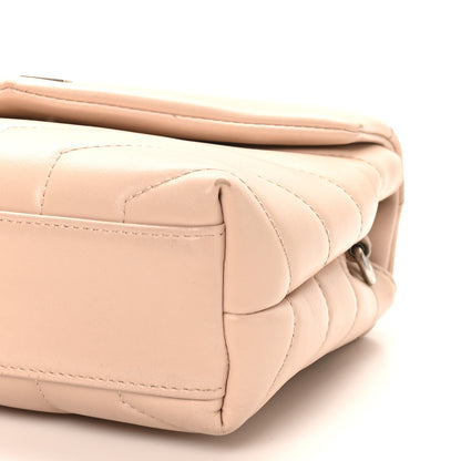 Saint Laurent Calfskin Y Quilted Monogram Toy Loulou Crossbody Bag Nude Powder 10 of 10