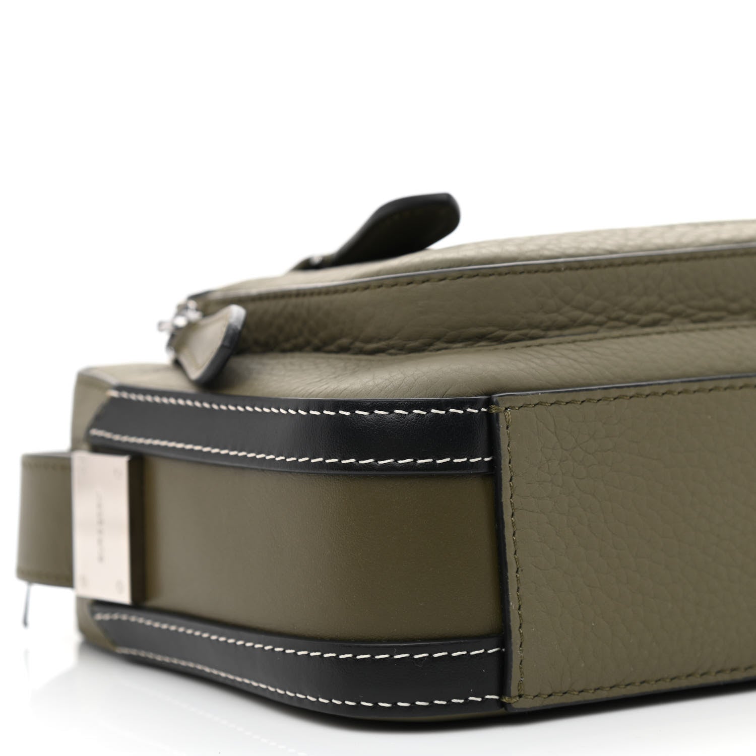 Burberry Grained Calfskin Olympia Crossbody Bag Dark Khaki Green 10 of 11