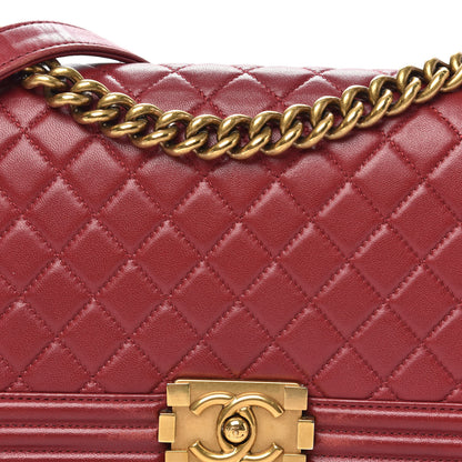 Chanel Lambskin Quilted Medium Boy Flap Red 8 of 16