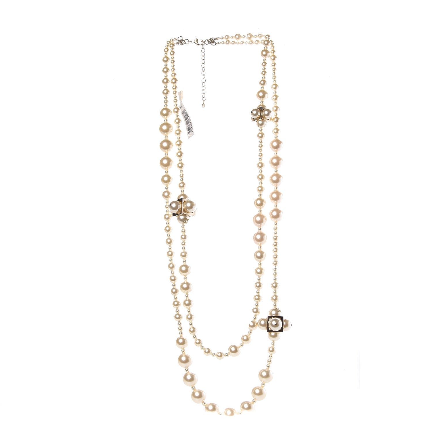 Chanel Pearl Cluster CC Necklace Gold 3 of 4