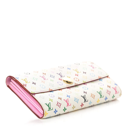 Louis Vuitton Monogram Multicolor Sarah Wallet White Litchi 3 of 6