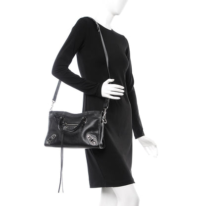 Balenciaga Chevre Silver Metallic Edge Hardware S City Black 2 of 8