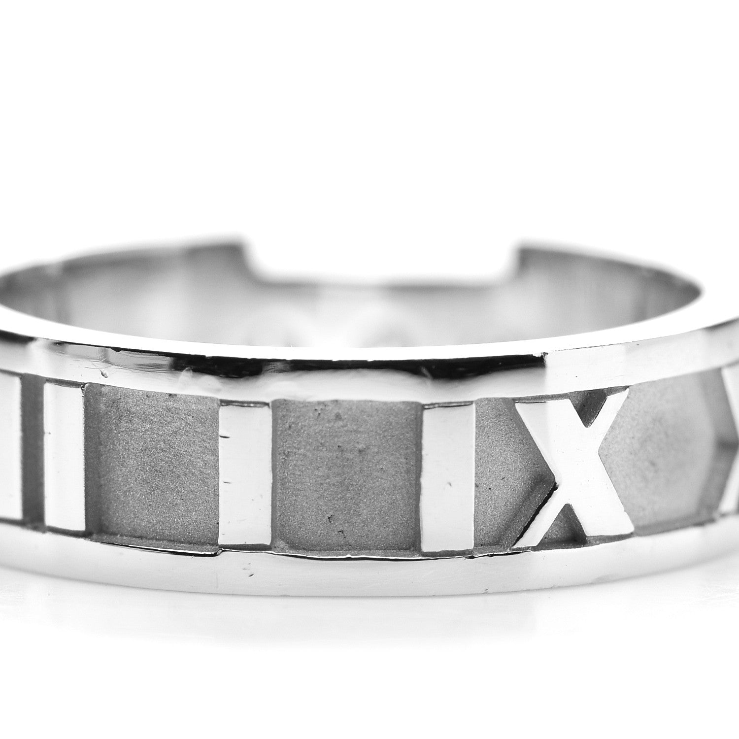 Tiffany 18K White Gold Diamond Atlas Ring 49 5 6 of 7