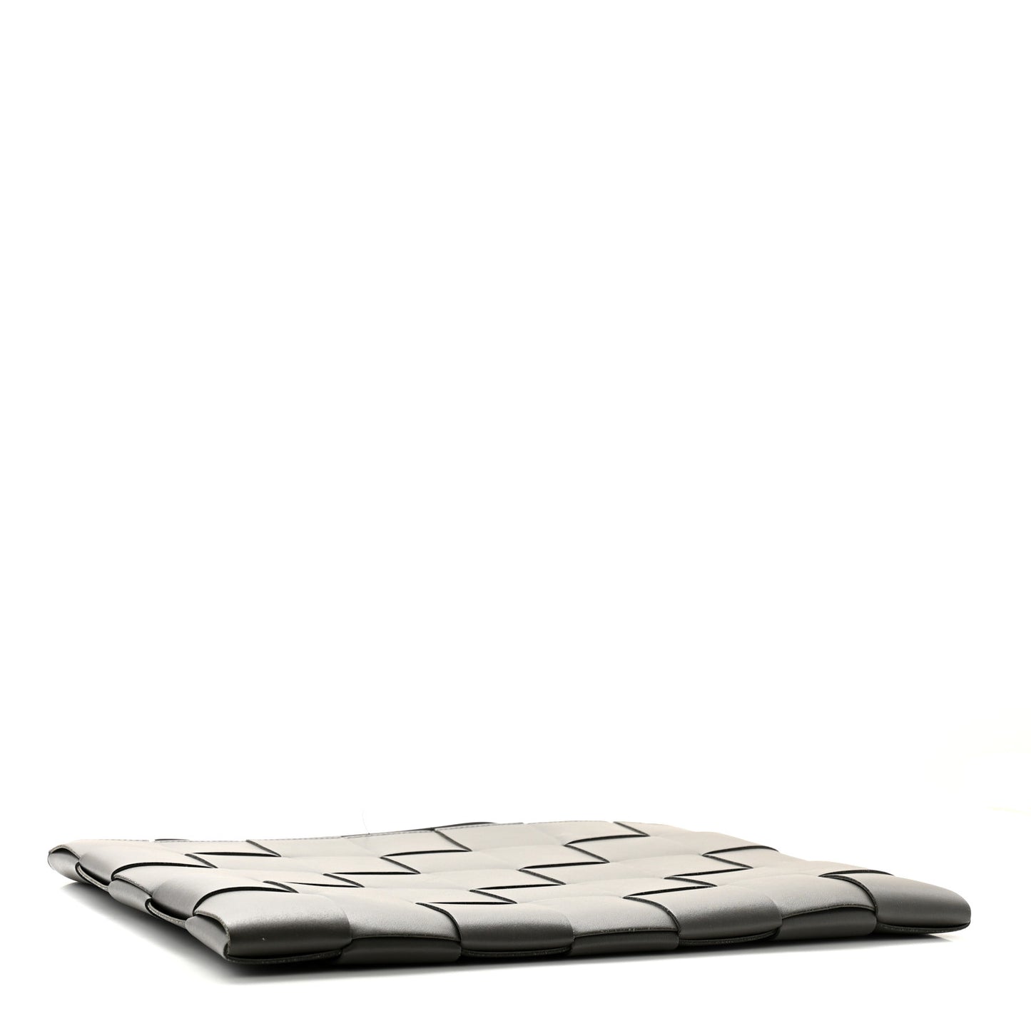 Urban Calfskin Maxi Intrecciato Large Cassette Wristlet Pouch Lead