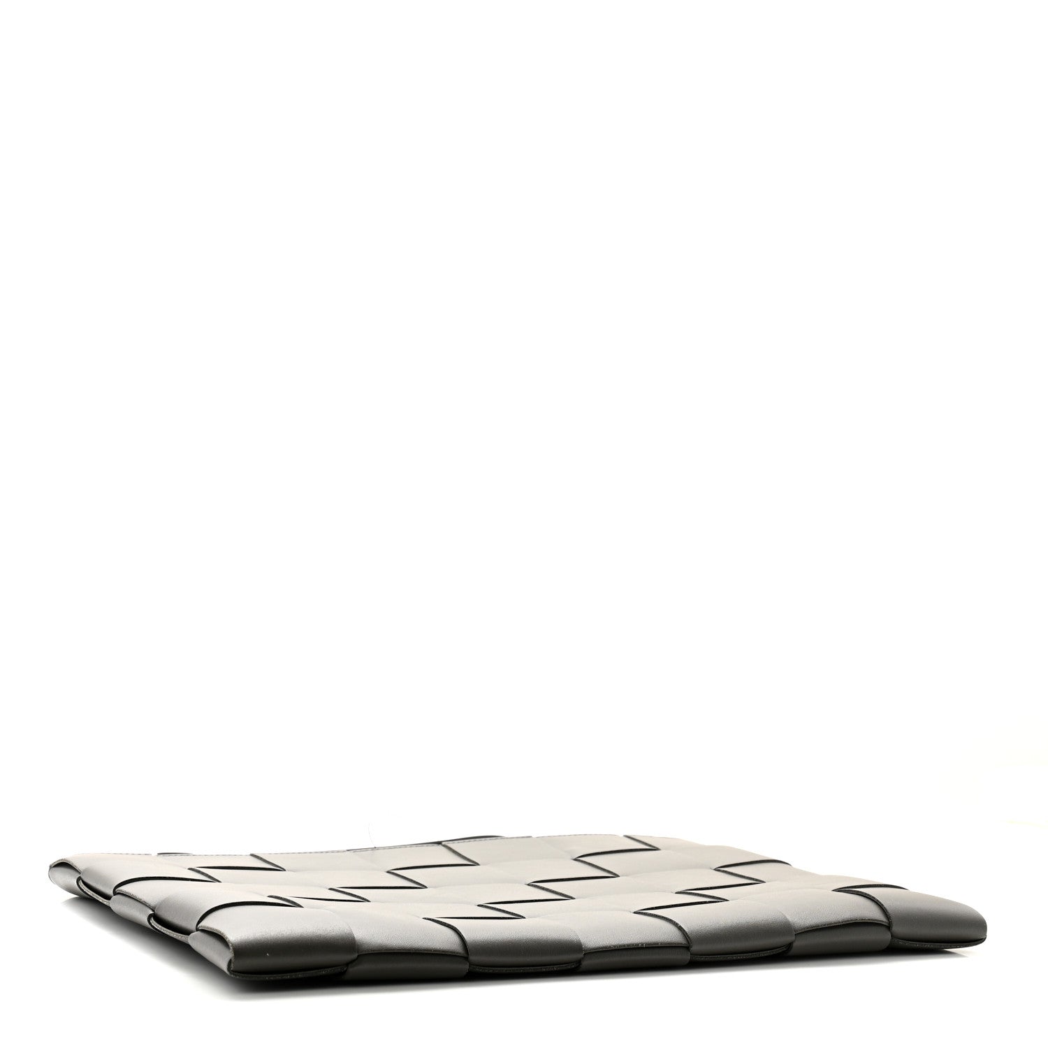 Bottega Veneta Urban Calfskin Maxi Intrecciato Large Cassette Wristlet Pouch Lead 4 of 8