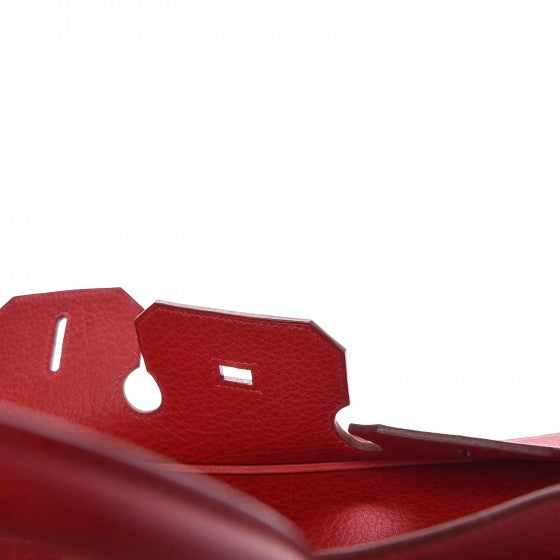 Hermes Buffle Skipper Birkin 35 Rouge Casaque 11 of 41