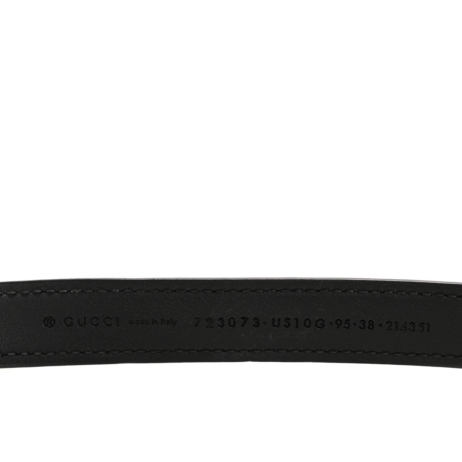 Gucci Ciny Lux Calfskin Blondie 20mm Belt 95 38 Black 1789565