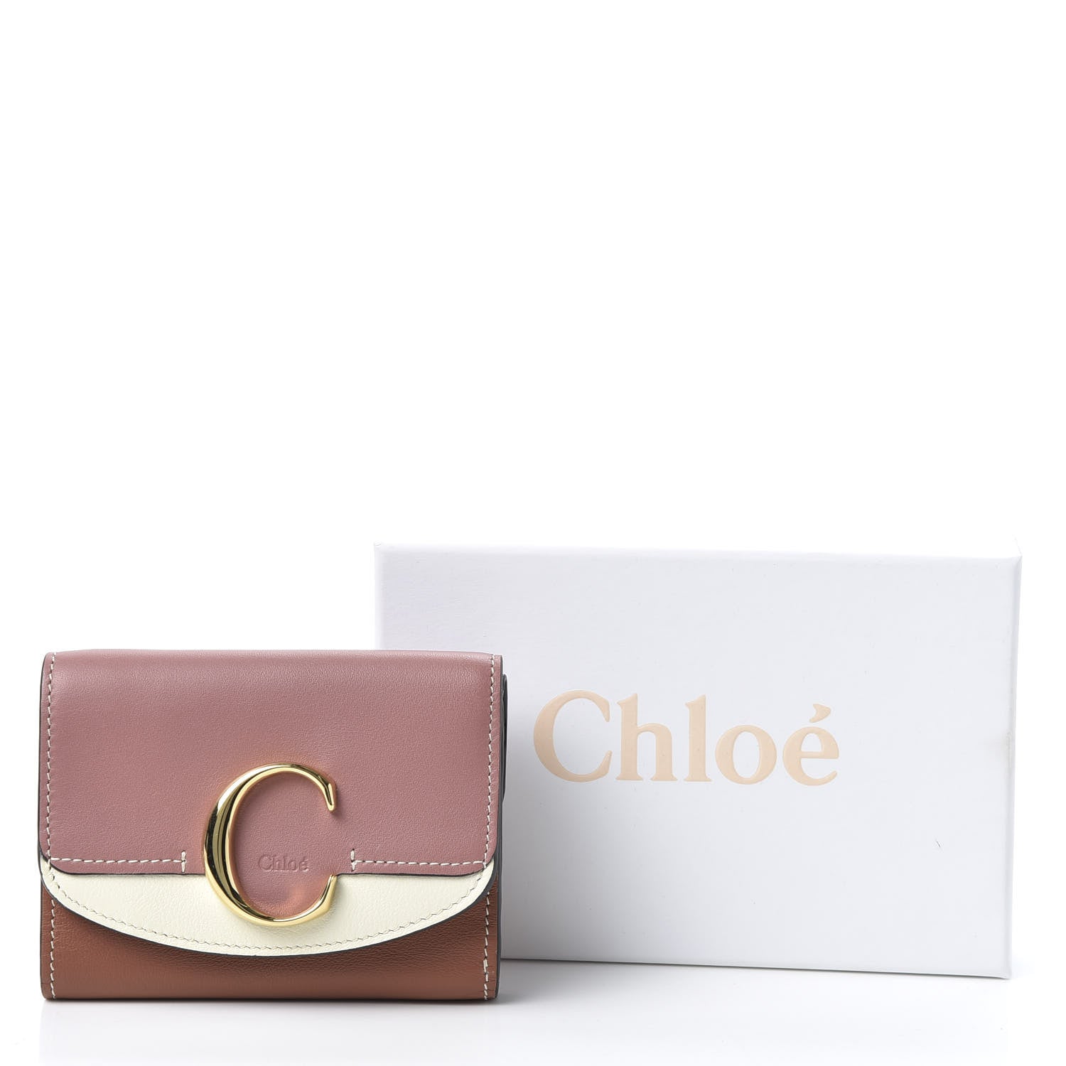 Chloe Smooth Calfskin Small C Tri-Fold Wallet Rusty Pink 10 of 10