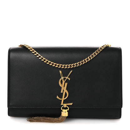 Saint Laurent Smooth Calfskin Medium Classic Monogram Kate Tassel Satchel Black 1 of 12