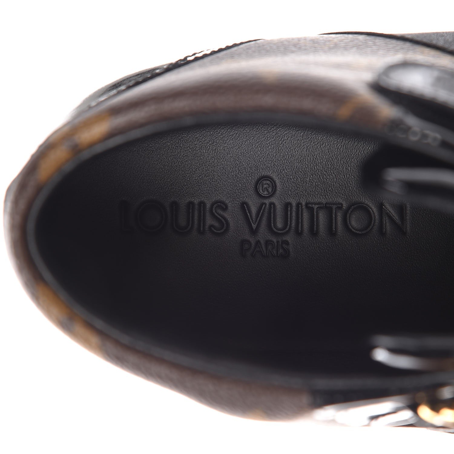 Louis Vuitton Suede Patent Monogram Move Up Sneakers 36 Black 6 of 10