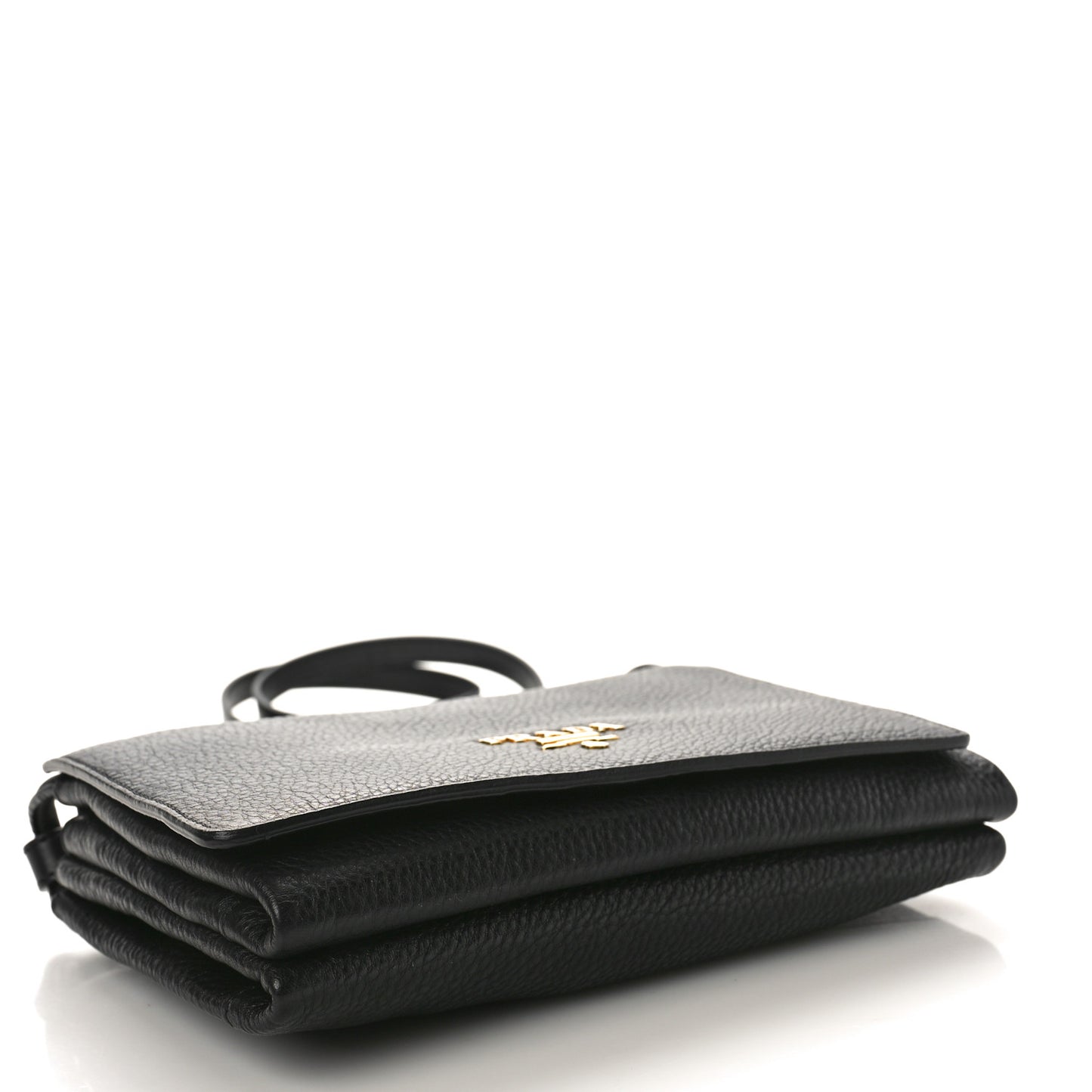Vitello Daino Crossbody Flap Black