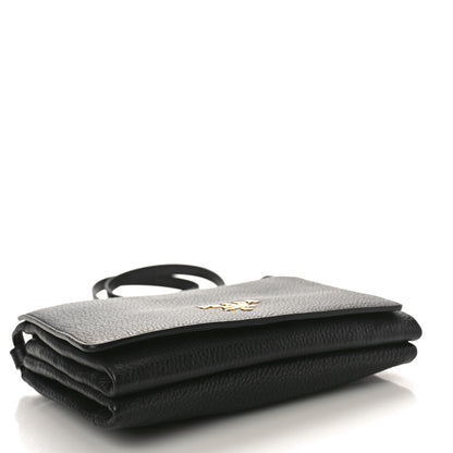Prada Vitello Daino Crossbody Flap Black 4 of 10