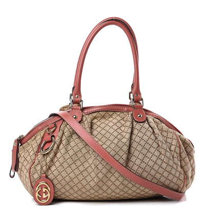 Gucci Diamante Medium Sukey Boston Interlocking G Charm Bag Pink 1 of 17