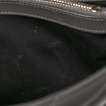 Saint Laurent Calfskin Y Quilted Monogram Small Loulou Chain Satchel Grey Khaki 8 of 8