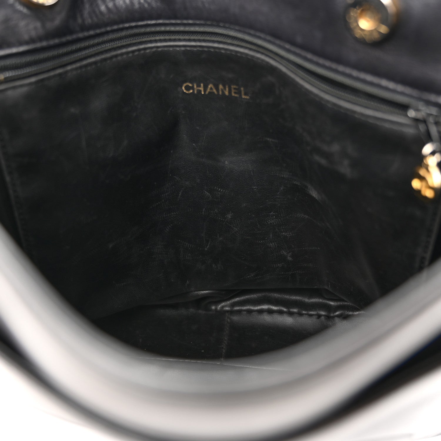 Chanel Lambskin CC Tote Black 12 of 15