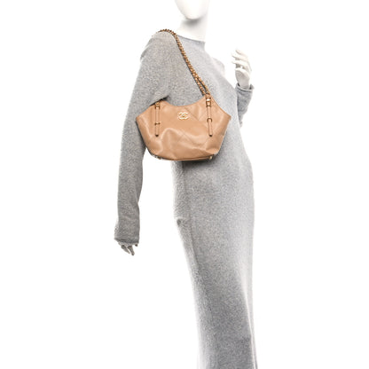 Chanel Calfskin Quilted Mini Coco Shopping Bag Brown 2 of 10