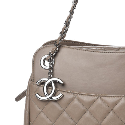 Chanel Lambskin Quilted Large 7 Tote Taupe 9 of 13