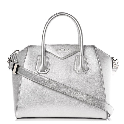 Givenchy Metallic Sugar Goatskin Small Antigona Silver 1 of 8
