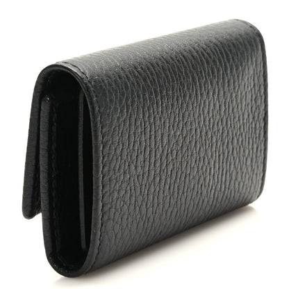 Gucci Pebbled Calfskin GG Marmont 6 Key Holder Black 3 of 6