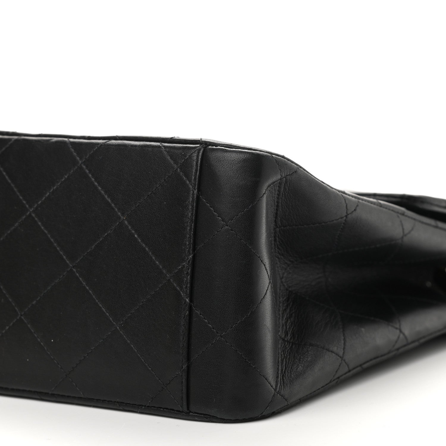 Chanel Lambskin Quilted XL Jumbo Single Flap Black 10 of 14