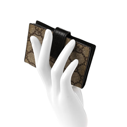Gucci Monogram GG Plus Avel Card Holder Wallet Beige Ebony Cocoa 2 of 9